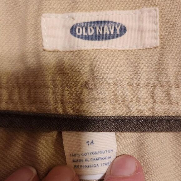 Vintage Y2k early 2000s Old Navy tan low rise preppy cargo mini skirt Size 14 - Picture 5 of 5